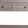 thumbnail image 2 of Benzara BM206010 Wooden Console Table with 2 Louvered Drawers & 1 Open Shelve, Gray, 2 of 6