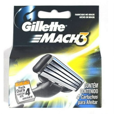 Gíllette Mach3 Razor Refill Cartridges, 4 Ct