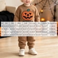 thumbnail image 3 of PEASKJP Toddler Baby Boy Clothes Outfits Long Sleeve Solid Sweatshirt and Pants 2 Piece Fall Winter Sweatsuit Set 1-5T Baby Halloween Clothes (Brown,6-12 Months), 3 of 9