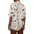 thumbnail image 2 of SweatyRocks Women's Short Sleeve Cute Print Button Down Shirt Tops, 2 of 11