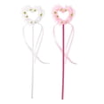 thumbnail image 1 of SHISUYAN Heart Wand for Girls Decor Foam Ribbon Assorted Color Lightweight Birthday Parties Pretend Play 2pcs, 1 of 9