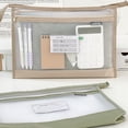 thumbnail image 3 of Musbetu A4 File Holder Double-layer Mesh Zipper Pouch Easy to Carry Document Storage Bag for School Office Travel, 3 of 7