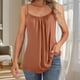 thumbnail image 5 of Camisola de manga corta para mujer, ropa interior holgada con cuello en V y color liso, de poliéster, 5 of 9