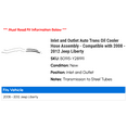 thumbnail image 2 of Inlet and Outlet Auto Trans Oil Cooler Hose Assembly - Compatible with 2008 - 2012 Jeep Liberty 2009 2010 2011, 2 of 2