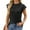 Black, variant on ZQGJB Womens Short Sleeve Textured Tops Cute Summer Crewneck Knit Solid Tunics Loose Casual Basic Workout T Shirts Tee Blouses Black S