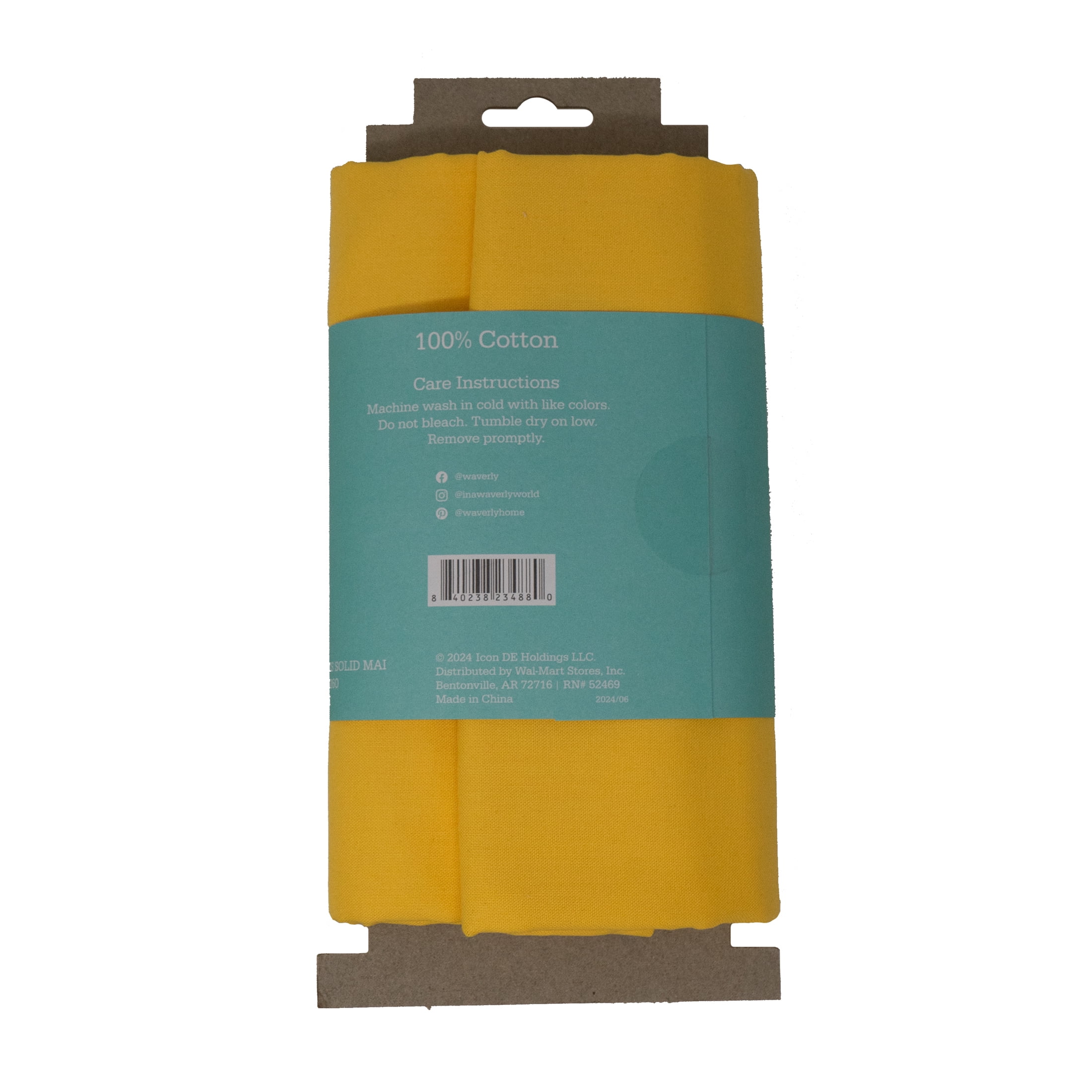 Waverly Inspirations 2 Yard Cut 100% Cotton Solids Fabric Maize 44" Wide for Quilting & Sewing