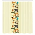 thumbnail image 3 of Ambesonne African Shower Curtain, Historic Border, 69"Wx75"L, Multicolor, 3 of 3