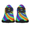 thumbnail image 3 of Unisex Fashion Rainbow Shoes, LGBT Sneakers for Men Women, Lightweight Breathable Running Walking Shoes Black Size 9, 3 of 7