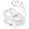 thumbnail image 1 of Cargador Hcoob para Apple Watch de carga rápida 3 en 1 blanco, 1 of 7