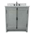 thumbnail image 3 of Bellaterra Home 31" Single vanity in Gray Ash finish top with White Carrara and oval sink, 3 of 9
