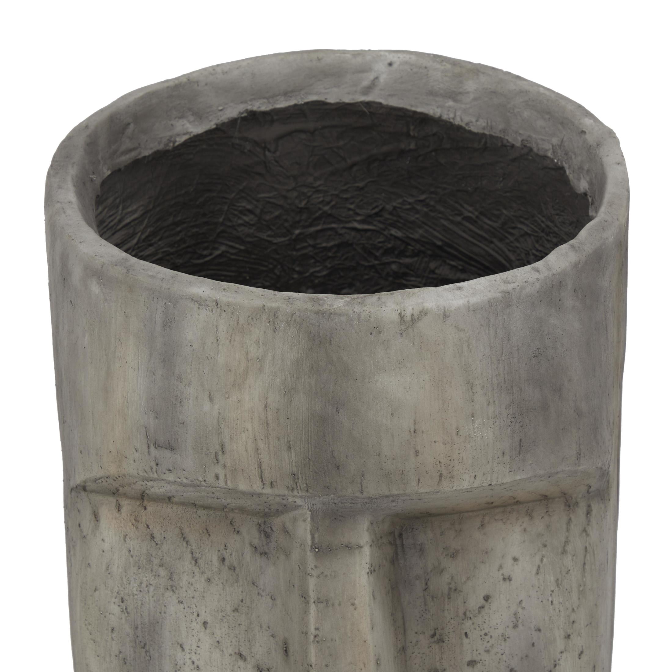 DecMode 12" x 24" Easter Island Brown Magnesium Oxide Face Planter