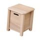 thumbnail image 4 of Taburete de almacenamiento de madera Taburete pequeño para el hogar Decoración Artesanía con forma redondeada 30cmx30cmx35cm, 4 of 9
