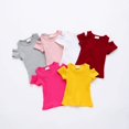 thumbnail image 4 of Baby Girls & Toddler Girls Solid Short Sleeve T-Shirts, Sizes 9M-2T, 4 of 9