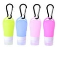 thumbnail image 1 of Juego de 4 botellas de viaje de silicona portátiles con llavero, contenedores vacíos de botellas desinfectantes para manos, botellas de tamaño de viaje recargables a prueba de fugas para artículos de, 1 of 6