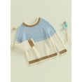 thumbnail image 3 of Suealasg Toddler Boys Sweater 1T 2T 3T 4T Long Sleeve Crew Neck Contrast Color Knitwear Pullovers Tops Kids Boy Fall Winter Jumpers Clothes, 3 of 8