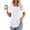 White, variant on Womens T Shirts Short Sleeve Pleated Dressy Casual Neck Summer Tops Blouses Womens Long Sleeve Layering Shirt Long Sleeve Tee Women Workout Tops Athletic Wear Women Swim Tee Women Athletic Shirt