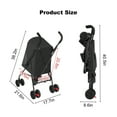 thumbnail image 2 of ZephyPaws Pet Stroller,4 Wheels Pet Stroller Cart for Medium/Small Dogs and Cats,Foldable Cat Jogger/Dog Stroller,Breathable Mesh,All-Season Pet Carrier,Black, 2 of 9
