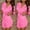 Hot Pink, variant on Vetsdori Womens Short Length Robes 2 PC Lightweight Night Gowns Strap Ice Slik Long Sleeve House Loungewear Bath Robes for Ladies