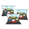 Big Dot of Happiness Cars, Trains, and Airplanes - Favor Gift Boxes - Transportation Birthday Party Petite Pillow Boxes - Set of 20
