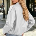 thumbnail image 7 of Iyufng Faux Leather Cropped Jackets for Women Collared Long Sleeve Full Zip Loose Casual Short Outerwear, 7 of 7
