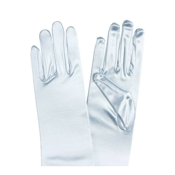 Gravity Threads Ladies Satin Opera Gloves 18" Baby Blue