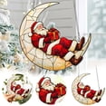 thumbnail image 2 of Papá Noel En La Luna Decoraciones Navideñas Para Ventanas Navidad Bonita Colgante Para Ventana Interior Colgante De Vidriera De Invierno, 2 of 7