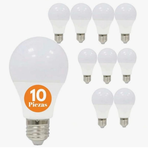 Paquete 10 Focos 10w Led Ahorrador E27 Tianlai 700lm Luz Blanca entrada normal e27