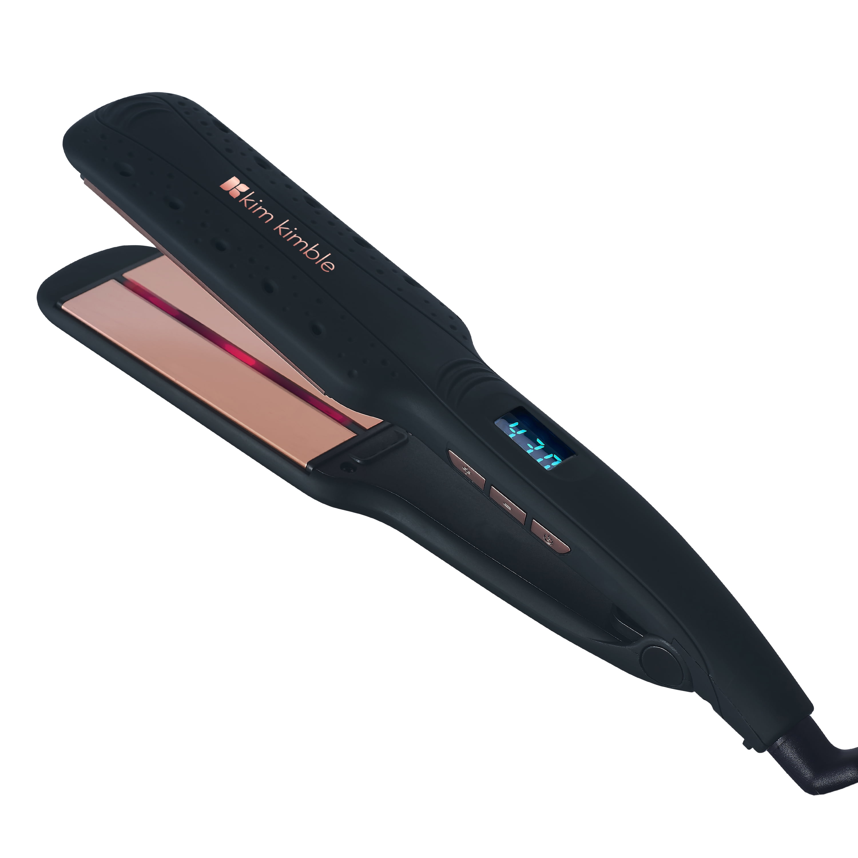 Kim Kimble Infrared Professional 2" Ceramic Tourmaline Flat Iron Hair Straightener, Black