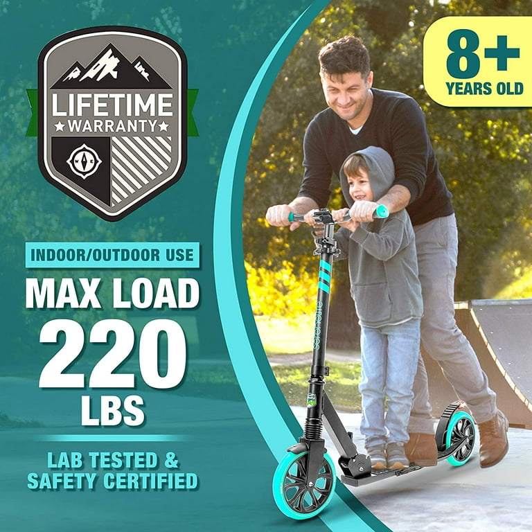 SereneLife Foldable Kick Scooter - Stand Kick Scooter for Teens