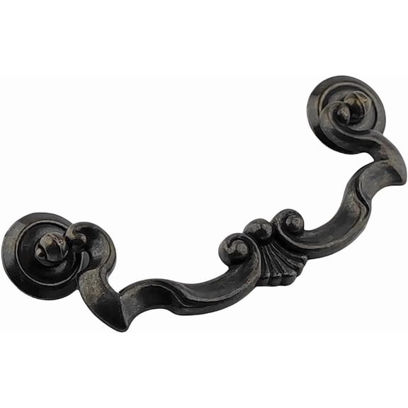 Yardley London Cabinet Knob Hardware Bail Zinc Alloy Antique Bronze with 1x Drawer Pull
