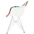 thumbnail image 4 of LeisureMod Willow Fabric Eiffel Base Accent Armchair in Multicolor Set of 4, 4 of 6