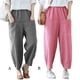 thumbnail image 4 of Guardurnaity Pantalones hasta la pantorrilla para mujer, pantalones de talla grande para mujer, bombachos de moda de nueve puntos para niña, Prendas para la parte inferior del cuerpo Rojo 5XL, 4 of 6