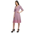 thumbnail image 4 of Moomaya Printed Women Midi Length Cotton Dress Short Sleeve Summer Wear Clothing, 4 of 6