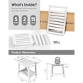 thumbnail image 5 of 21.8"W Shower Stool w/ Storage & Handles, Bathroom Bench Seat for Adults Elderly Seniors for Indoor or Outdoor Use, White, 5 of 7