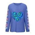 thumbnail image 5 of VKOYWKM Women's Valentine Shirts Heart Print Tees Long Sleeve Casual Spring Tops Crew Neck Loose Fit Valentine T-Shirts, 5 of 5