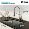 thumbnail image 3 of KRAUS 24-inch 18 Gauge Pax Laundry and Utility Sink Combo Set with Bolden 18-inch Kitchen Faucet and Soap Dispenser, Stainless Steel Chrome Finish, 3 of 14