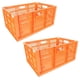 thumbnail image 1 of Charola Colapsable Almacenamiento MechaBox 2 Pzas 28kg 40x60x28cm Apilable y Colapsable Polietileno Color Naranja., 1 of 2