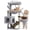 Light Gray-39.4 inch, variant on Cat Tree 39.4 Inches Gothic Tower Condo With For Indoor Cats Fully Wrapped Sisal Pole Soft Platform 2 Baskets And Dangling Black Red Hct006sbr