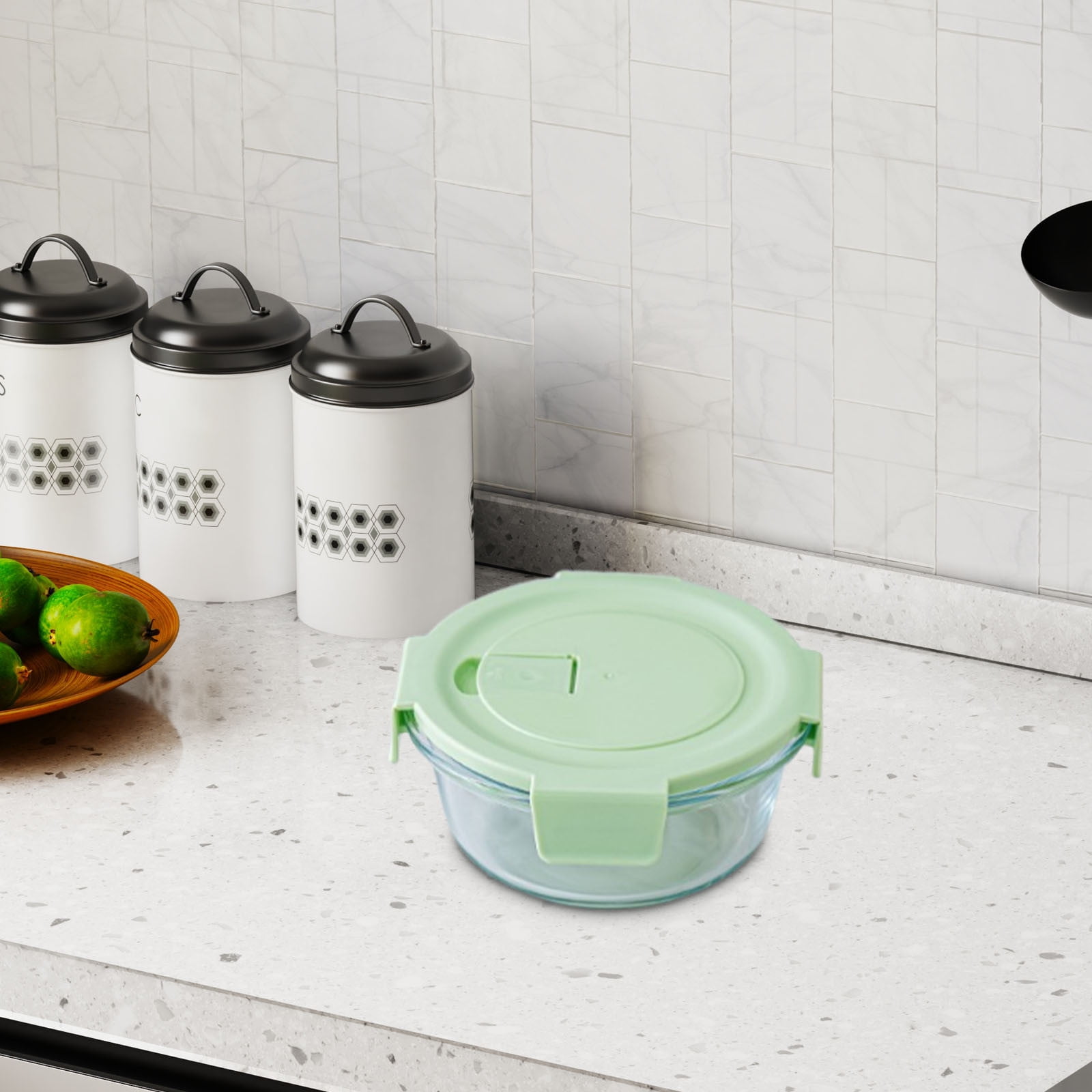 Glass Lunch Box Microwave Safe Container Meal Prep Glass Bento Box Airtight Food Storage Box Reusable Fresh Keeping Container For Kitchen Office Travel Food Storage Use