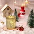 thumbnail image 6 of AYktou Christmas Glass Candle Holders, Glitter Aromatic Candlestick Candle Cup Candlelight Dinner Christmas Decorations Candle Holders Cup for Wedding Birthday Table Centerpieces Layout, Yellow, 6 of 7