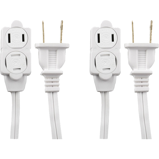 GE Extension Cord with Tamper Guard, 12', 2 pack