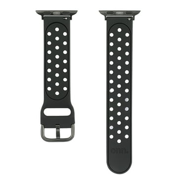 Onn Universal Watch Bands - Universal Fit for Apple Watch, Samsung Galaxy & Garmin 20mm, Black Silicone Sport
