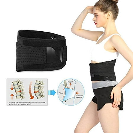 HURRISE Lumbar Support Back Brace - Helps Men & Women Relieve Lower Back Pain with Sciatica Adjustable Compression (Best Way To Help Lower Back Pain)
