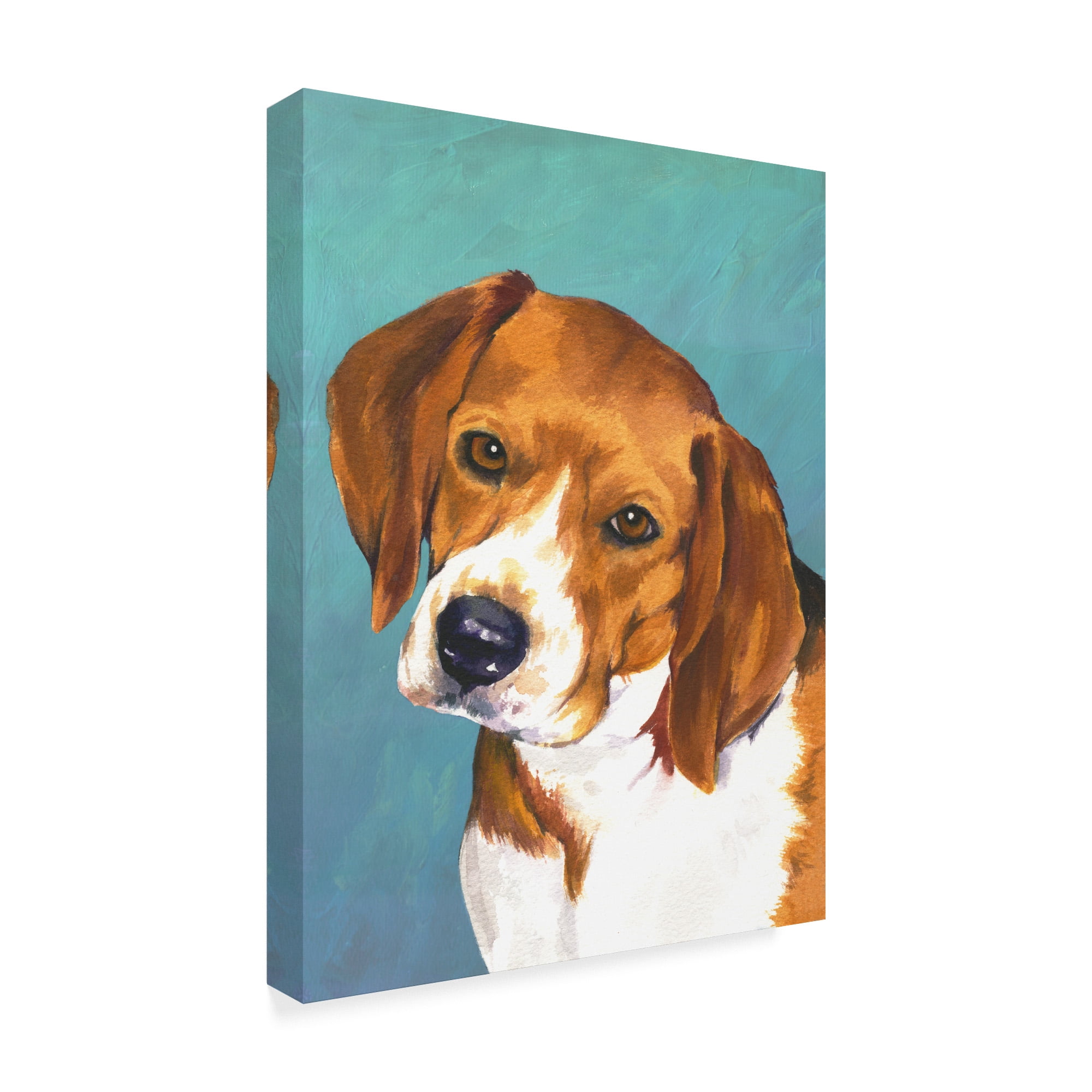 Trademark Fine Art 'Dog Portrait Beagle' Canvas Art by Jill Sands