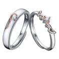 thumbnail image 1 of Anillo ajustable para parejas con ilusiones amorosas de plata 925 y oro rosa, 1 of 3