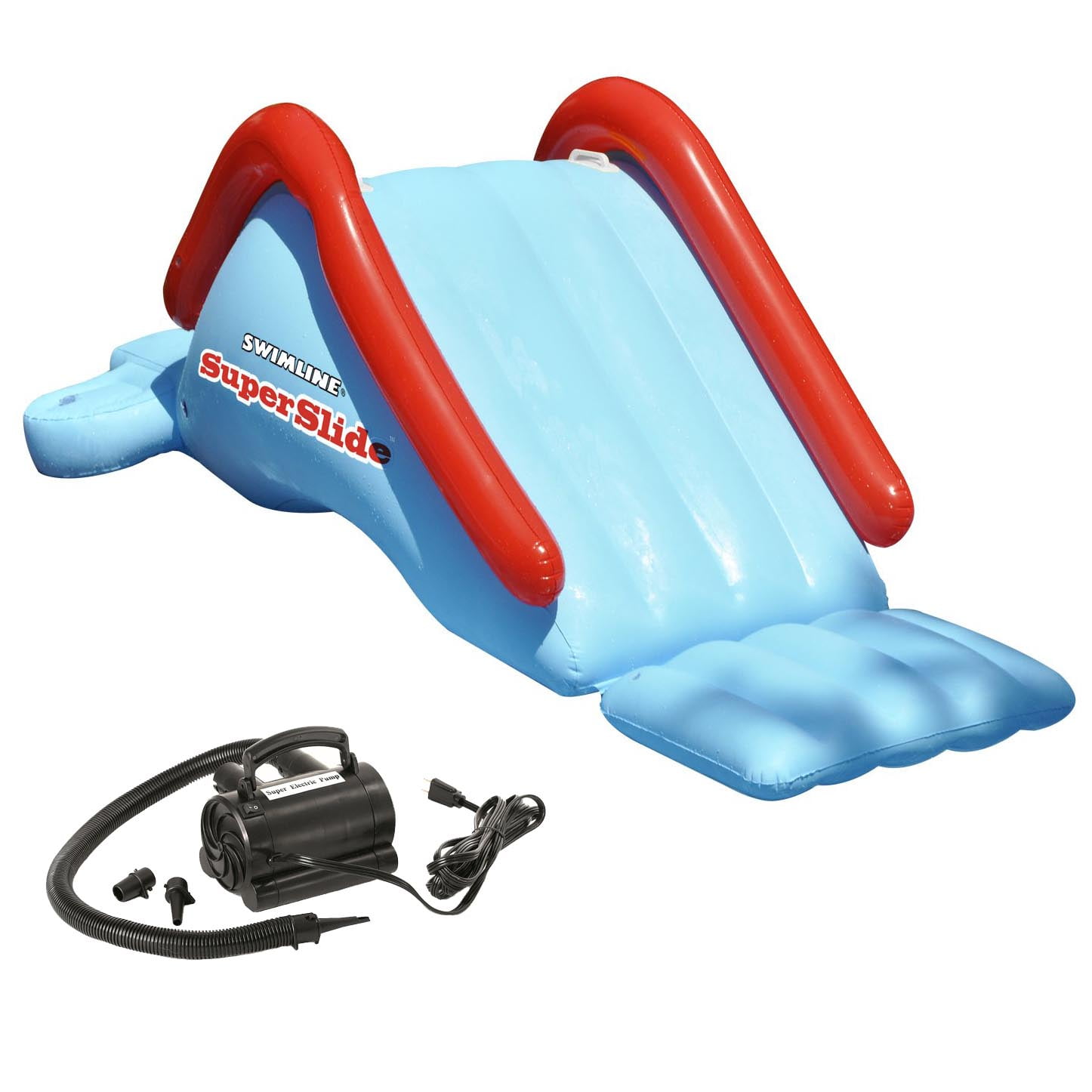 Swimline 90809 Super Kids Water Slide Swimming Pool Inflatable w/ 110V
