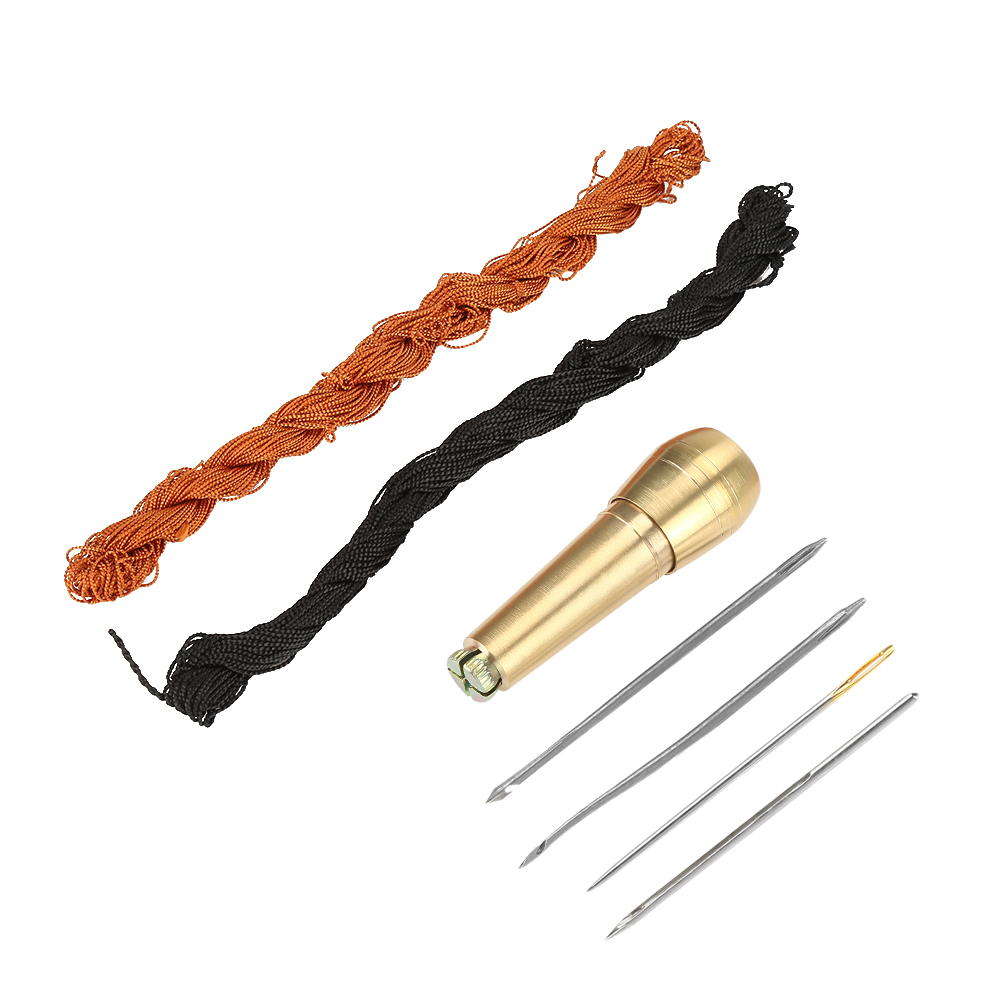 Mgaxyff Awl Thread Kit,18m Black Brown Lines Threads for DIY Shoes