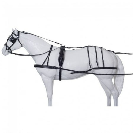 Western Harness - Horse Western Minuature Spotted Leather Driving Show Harness 10601-03