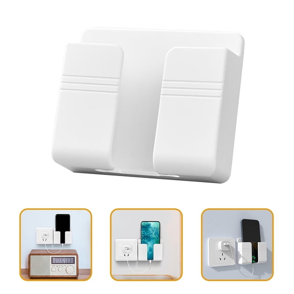 LABSERRON Wall Mounted Cell Phone Charging Station White 6Pcs 3.9In X 3.4In X 1.1In