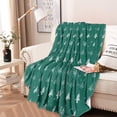 thumbnail image 2 of Green Christmas Tree and Snow Pattern Round Blanket,Comfortable Soft Flannel Throw Blanket,All Season,Warm Lightweight Blankets for Sofa Bed Couch Living Room Chair 47"x47", 2 of 5